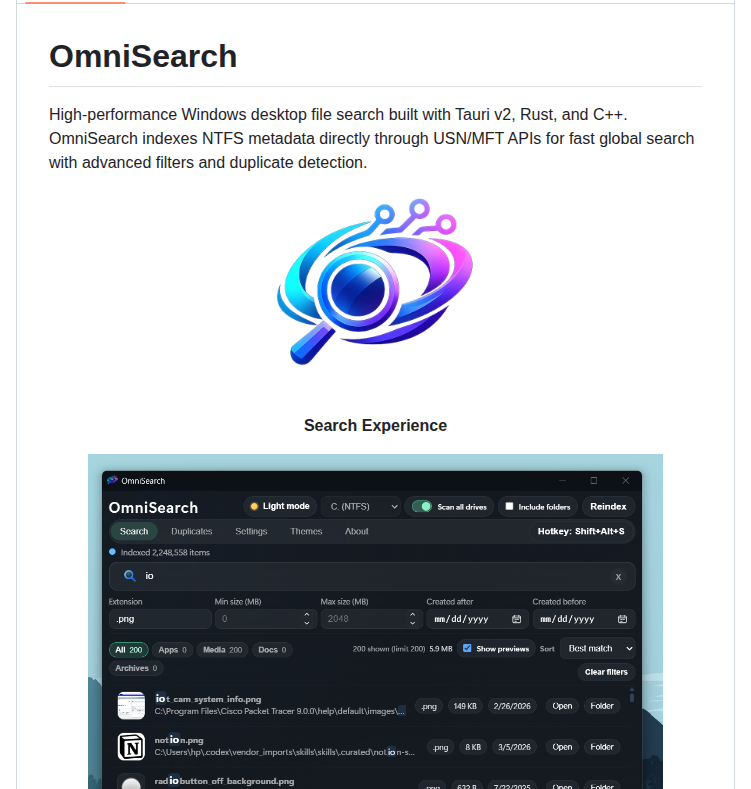 Eul45 Omni Search screenshot