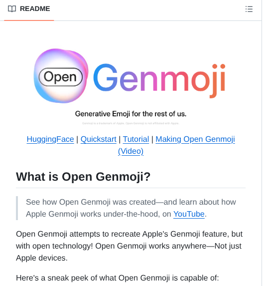 Evanzhoudev Open Genmoji screenshot