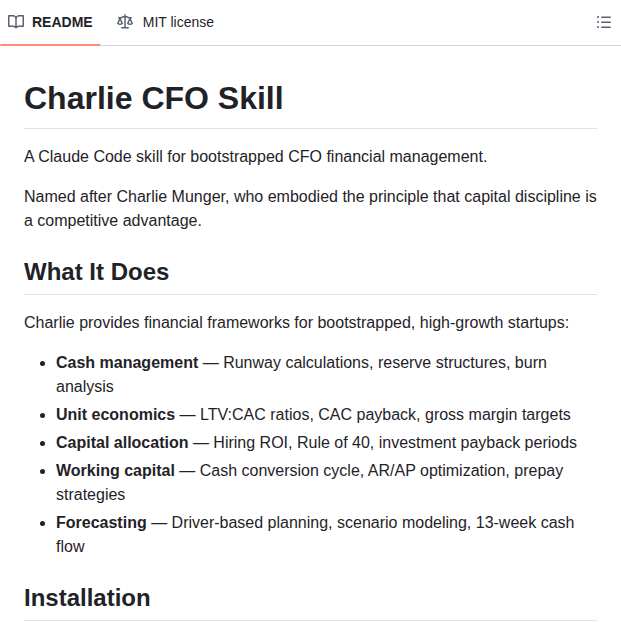 Everyinc Charlie Cfo Skill screenshot