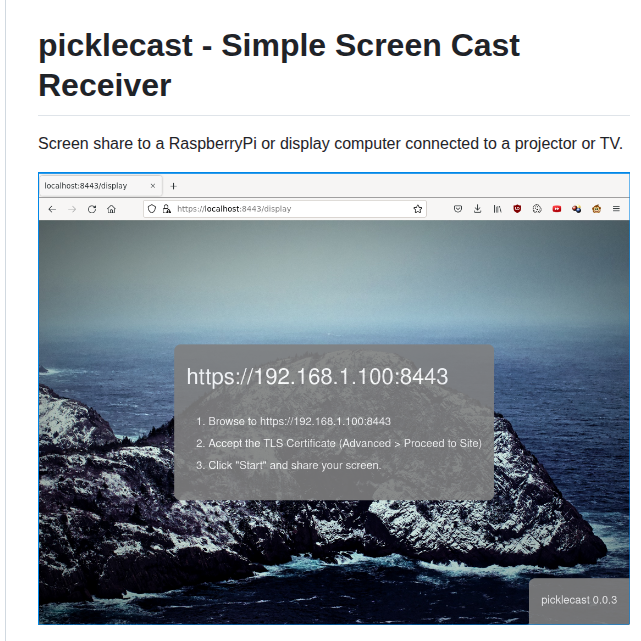 Evidlo Picklecast screenshot