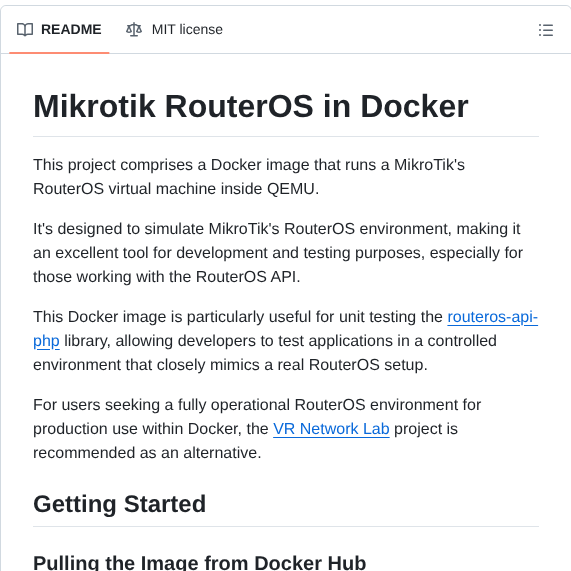 Evilfreelancer Docker Routeros screenshot