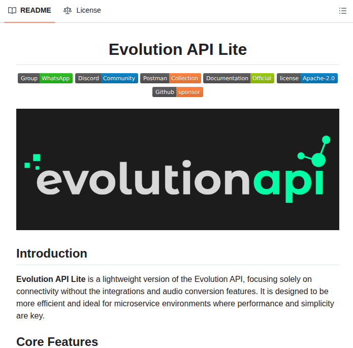 Evolutionapi Evolution Api Lite screenshot