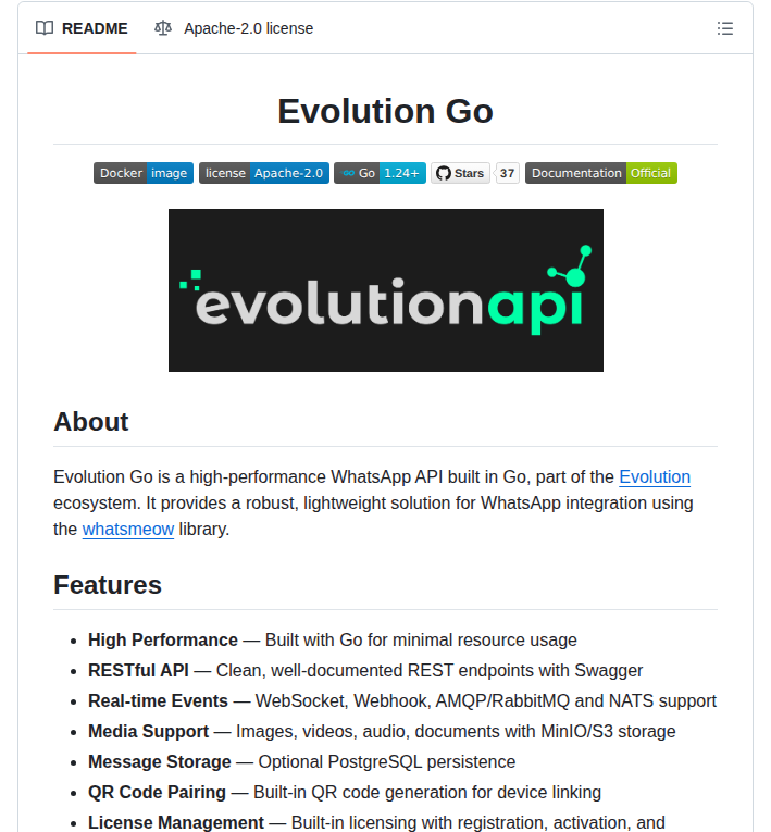 Evolutionapi Evolution Go screenshot