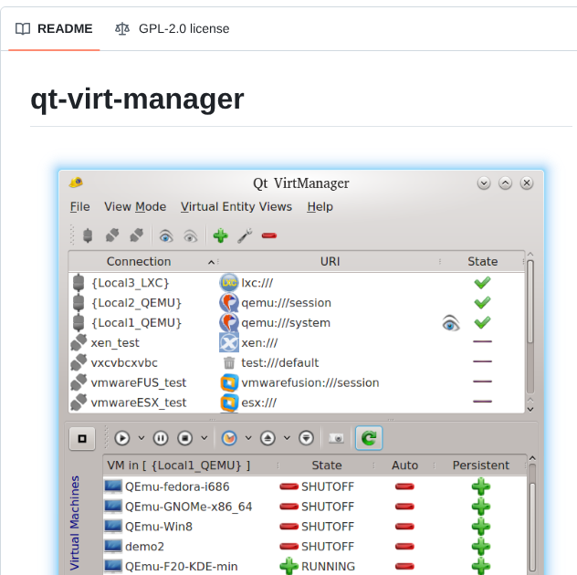F1ash Qt Virt Manager screenshot