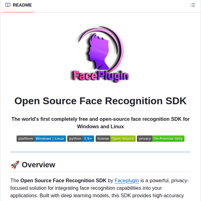 Faceplugin Ltd Open Source Face Recognition Sdk screenshot