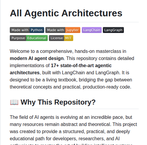 Fareedkhan Dev All Agentic Architectures screenshot