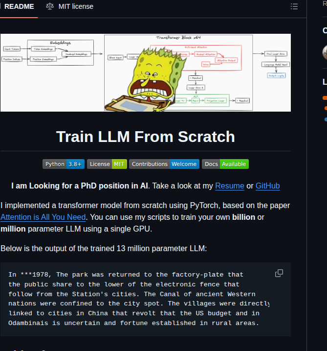Fareedkhan Dev Train Llm From Scratch screenshot