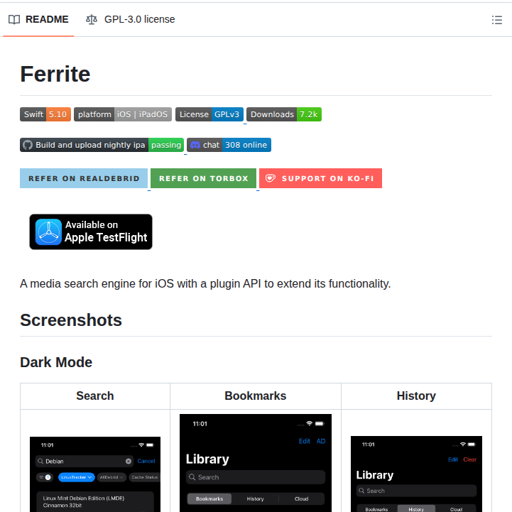 Ferrite Ios Ferrite screenshot