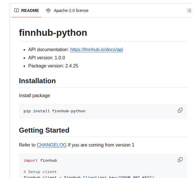 Finnhub Stock Api Finnhub Python screenshot