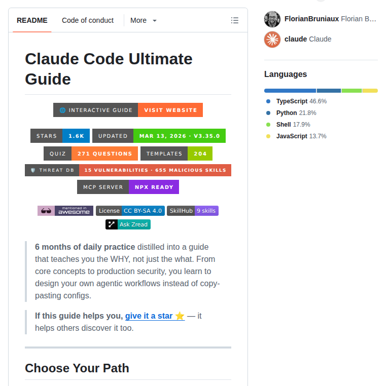 Florianbruniaux Claude Code Ultimate Guide screenshot
