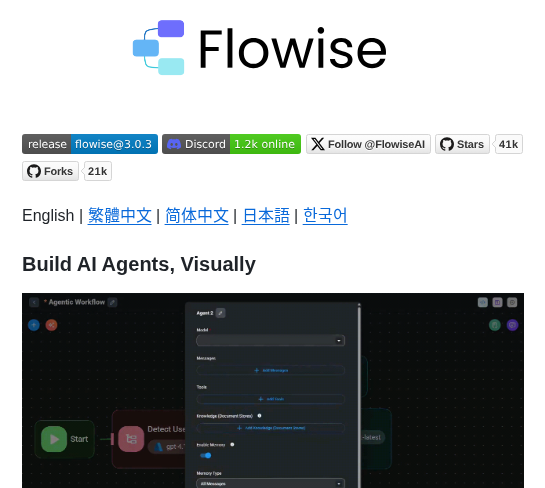 Flowiseai Flowise screenshot