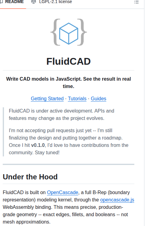 Fluid Cad Fluidcad screenshot