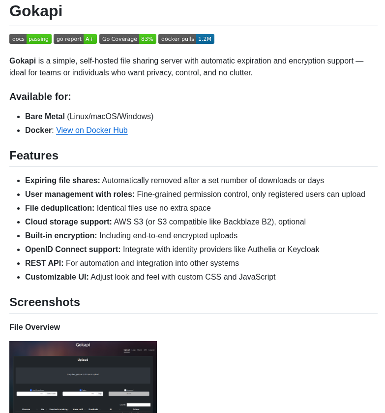 Forceu Gokapi screenshot