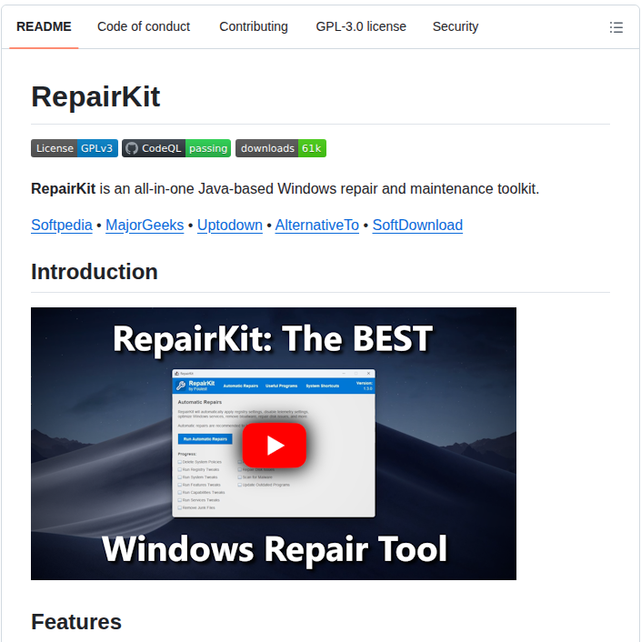 Foulest Repairkit screenshot