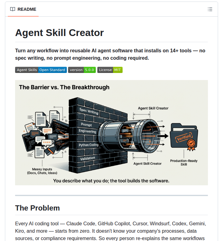 Francyjglisboa Agent Skill Creator screenshot