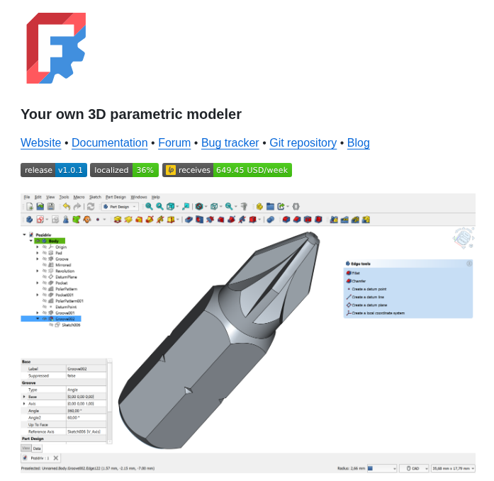 Freecad Freecad screenshot