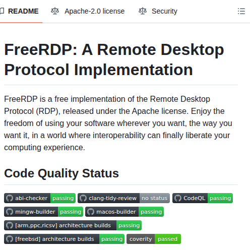 Freerdp Freerdp screenshot