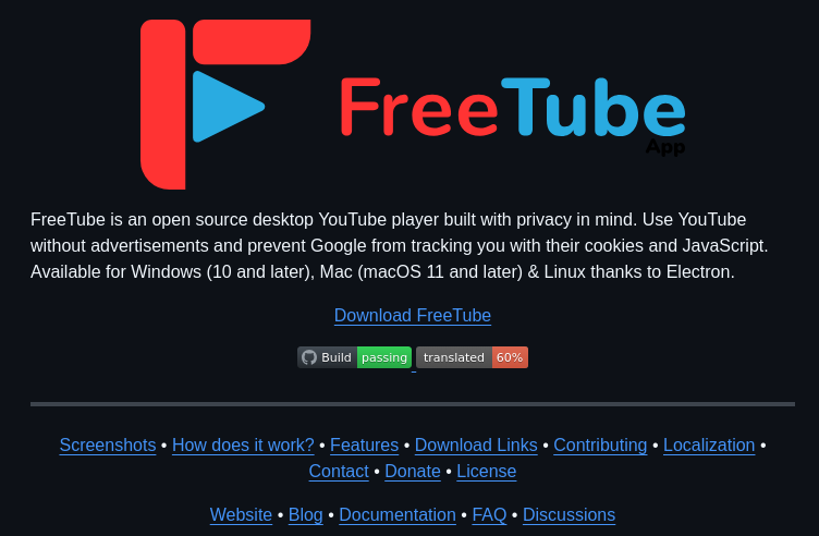 Freetubeapp Freetube screenshot