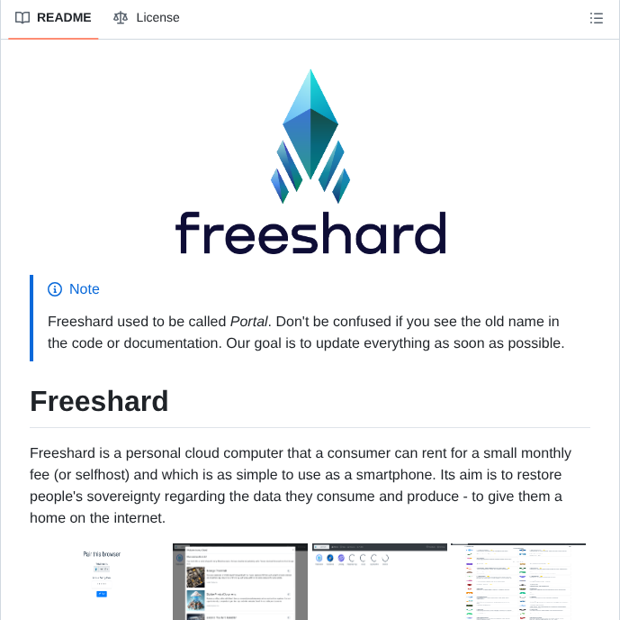 Freeshardbase Freeshard screenshot