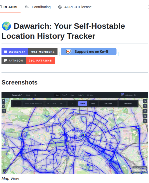 Freika Dawarich screenshot