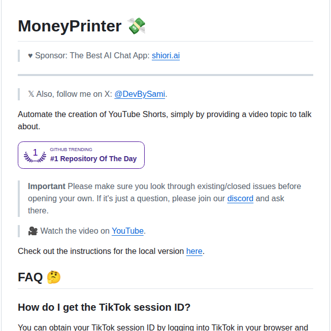 Fujiwarachoki Moneyprinter screenshot