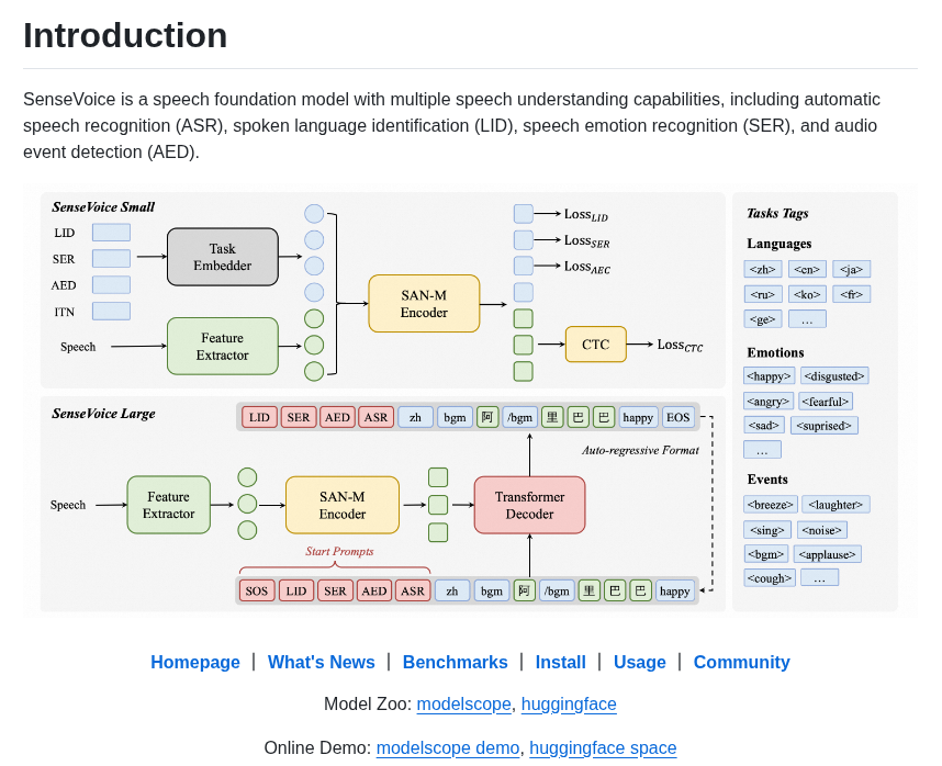 Funaudiollm Sensevoice screenshot