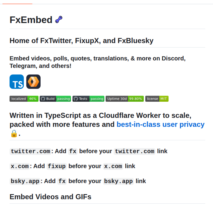 Fxembed Fxembed screenshot