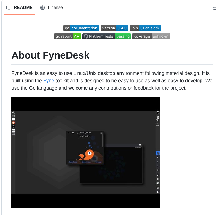 Fyshos Fynedesk screenshot