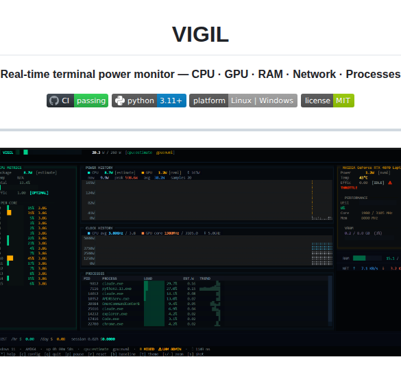 Gin Systems Vigil Tui screenshot
