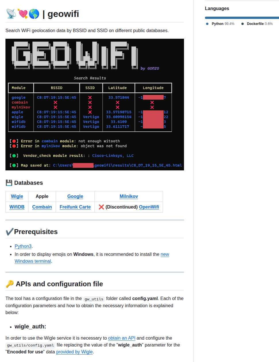 Gonzosint Geowifi screenshot