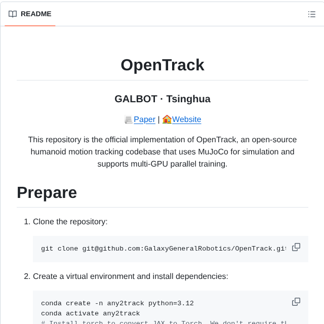 Galaxygeneralrobotics Opentrack screenshot