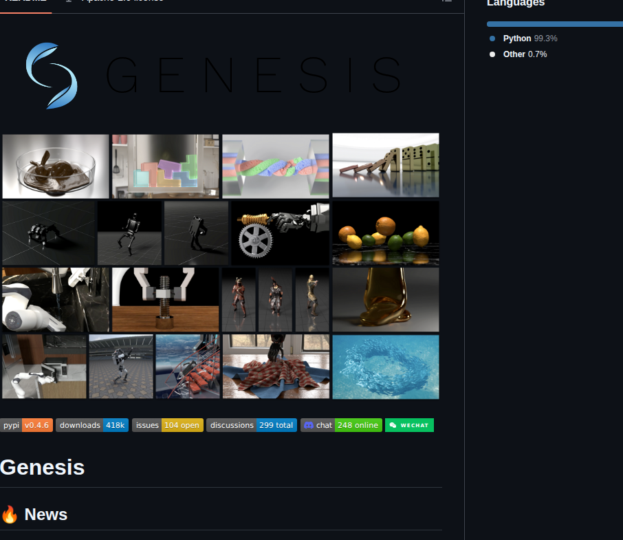 Genesis Embodied Ai Genesis screenshot