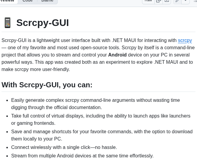 Georgeenglezos Scrcpy Gui screenshot