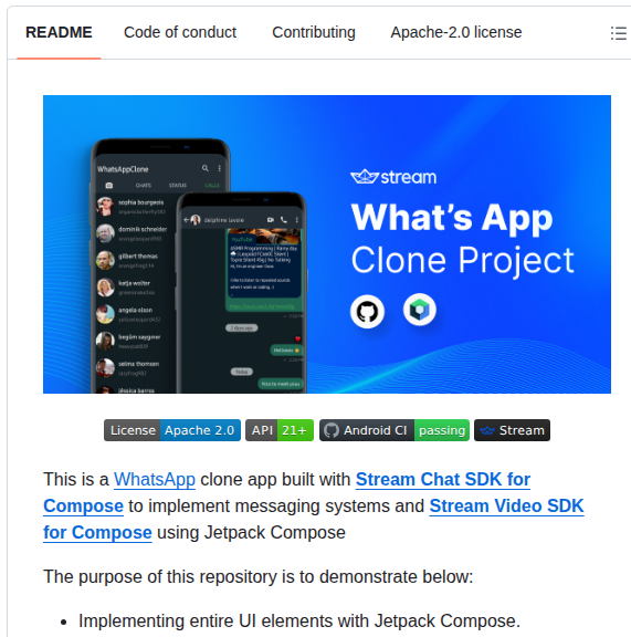 Getstream Whatsapp Clone Compose screenshot