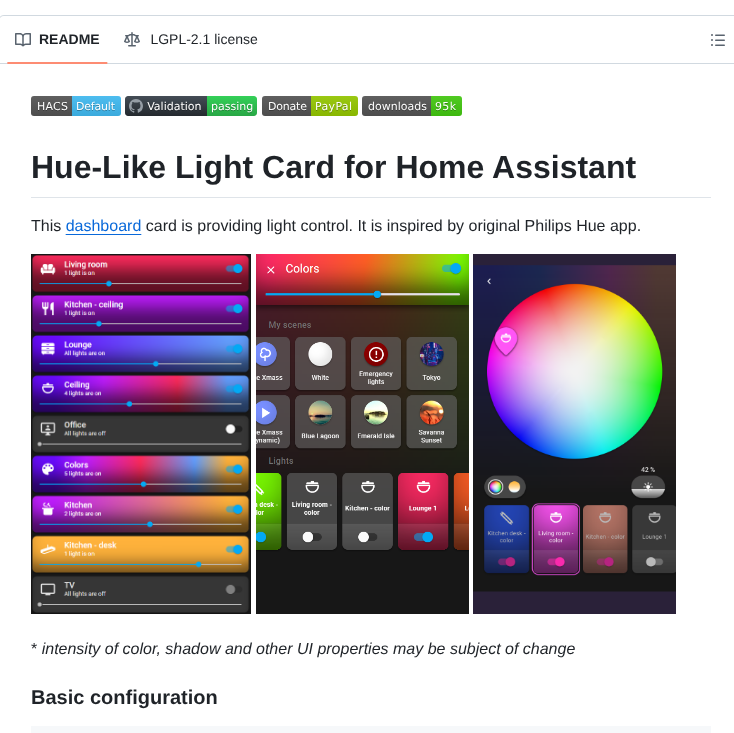 Gh61 Lovelace Hue Like Light Card screenshot