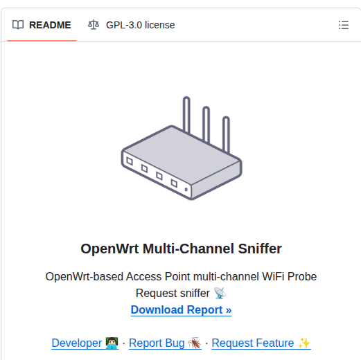 Giovannibaccichet Openwrt Multi Sniffer screenshot