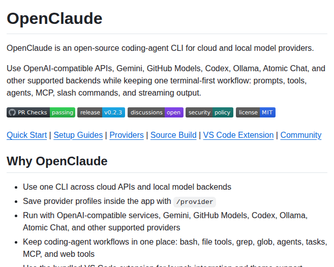 Gitlawb Openclaude screenshot