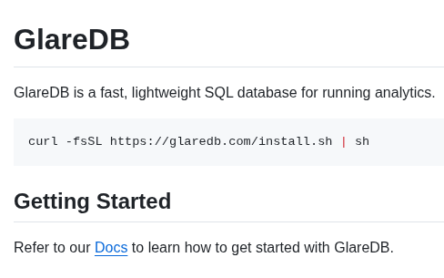 Glaredb Glaredb screenshot