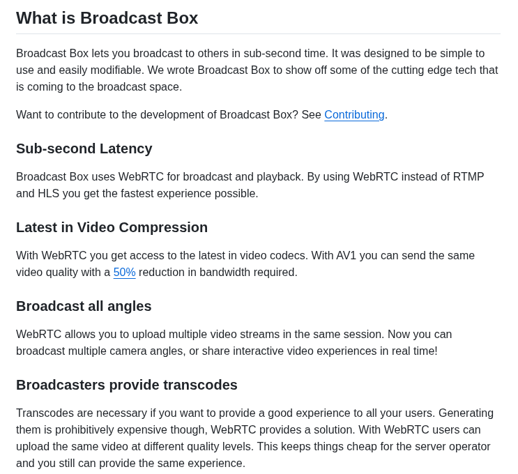 Glimesh Broadcast Box screenshot