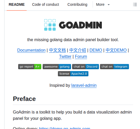 Goadmingroup Go Admin screenshot
