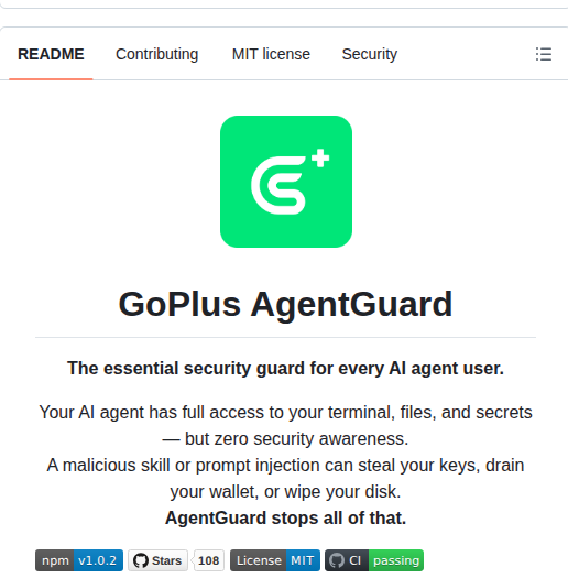 Goplussecurity Agentguard screenshot