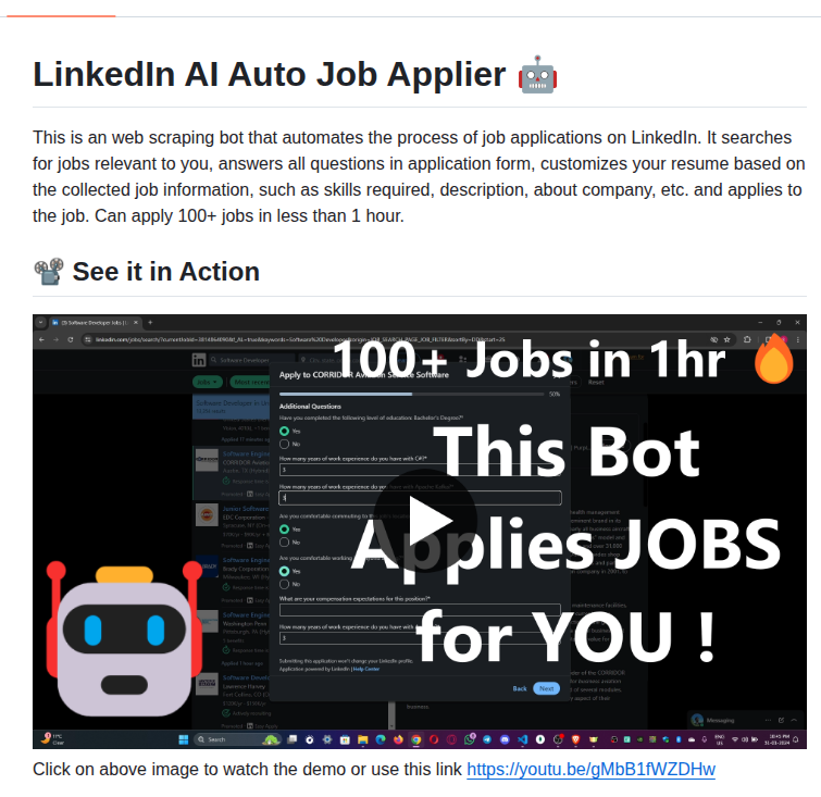 Godsscion Auto_job_applier_linkedin screenshot