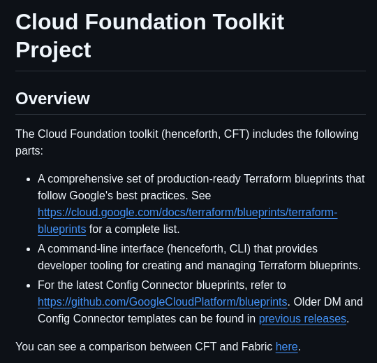Googlecloudplatform Cloud Foundation Toolkit screenshot
