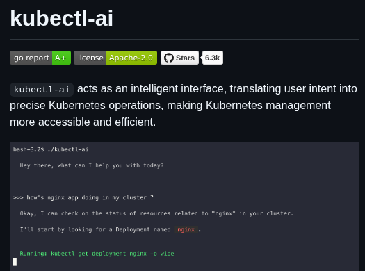 Googlecloudplatform Kubectl Ai screenshot