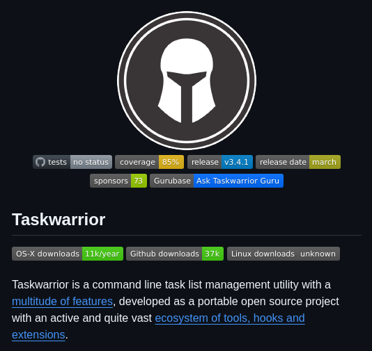 Gothenburgbitfactory Taskwarrior screenshot