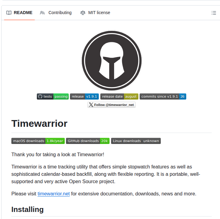 Gothenburgbitfactory Timewarrior screenshot