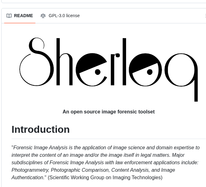 Guidobartoli Sherloq screenshot