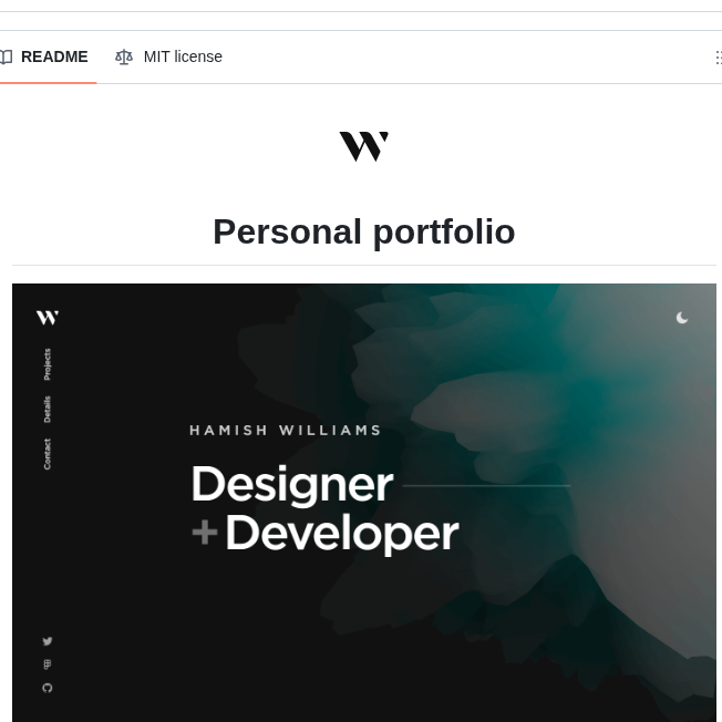 Hamishmw Portfolio screenshot