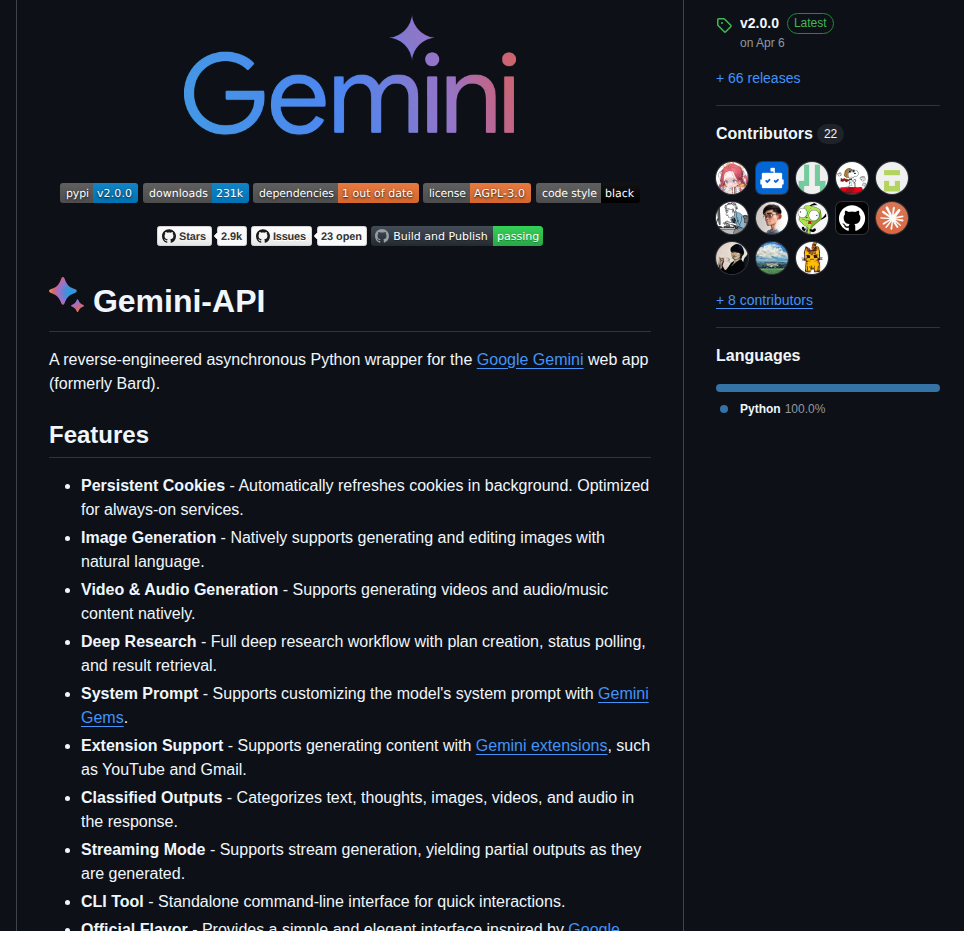 Hanaokayuzu Gemini Api screenshot