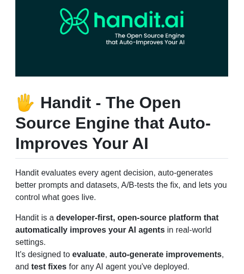 Handit Ai Handit.ai screenshot